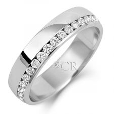 5mm Offset Diamond Wedding Ring 0.40ct - 0.80ct