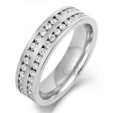 5mm Double Row Channel Set Diamond Ring 0.50ct - 1.00ct