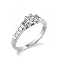 Platinum Princess Cut Diamond Ring 0.33ct