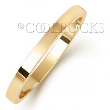 9ct Yellow Gold 2mm Flat Court Shape Wedding Ring W121H