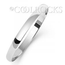 Palladium 2mm D Shape Wedding Ring WL101M