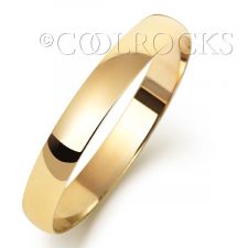 9ct Yellow Gold 3mm D Shape Wedding Ring W103M