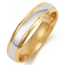 2 Colour Slight Court Wedding Ring