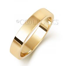 9ct Yellow Gold 4mm Flat Wedding Ring W174M