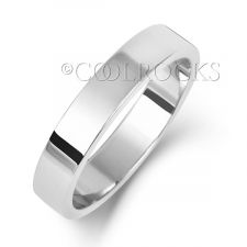 Palladium 4mm Flat Wedding Ring WL174M