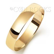 9ct Yellow Gold 4mm Court Shape Wedding Ring W164M