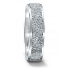 6mm White Carbon Fibre & Titanium Ring