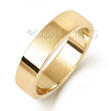 9ct Yellow Gold 5mm Flat Court Shape Wedding Ring W125M