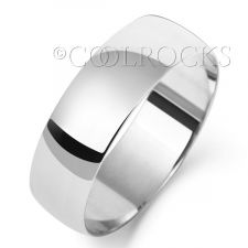 Palladium 6mm D Shape Wedding Ring WL106H