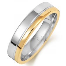2 Colour Flat Court Wedding Ring