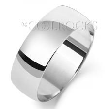 Palladium 7mm D Shape Wedding Ring WL107M