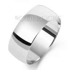Palladium 8mm D Shape Wedding Ring WL108L