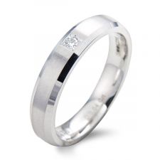 Bevelled Court Diamond Wedding Ring
