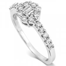18ct White Gold Diamond Ring 0.54ct