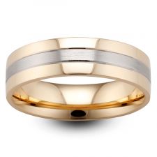 2 Colour Flat Court Wedding Ring
