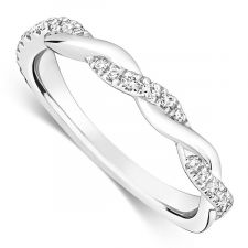 Platinum Vintage Style Wedding Ring 0.18ct