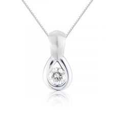 18ct Diamond Rub-Over Necklace