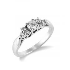 9ct White Gold Diamond Engagement Ring 0.23ct