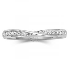 Diamond Set Bow Wedding Ring 0.13ct