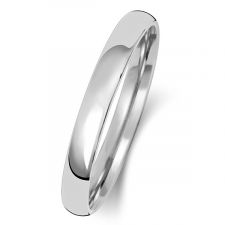 Platinum 2.5mm Slight Court Wedding Ring WP112H