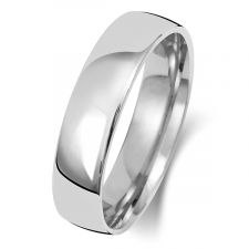 18ct White Gold Slight Court5mm Wedding Ring WQ115WH