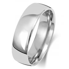 Platinum 6mm Slight Court Wedding Ring WP116L