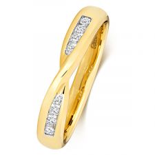 Diamond Set Bow Wedding Ring