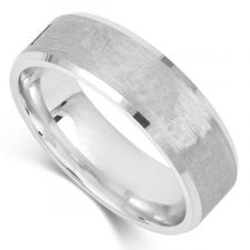 Bevelled Court Satin Wedding Ring