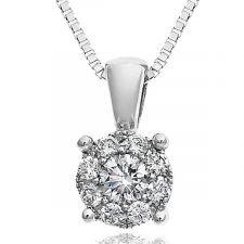 Starburst Diamond Necklace 1/10ct 