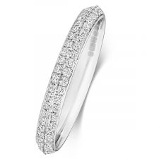 Pave Full Set Diamond Wedding Ring 0.60ct