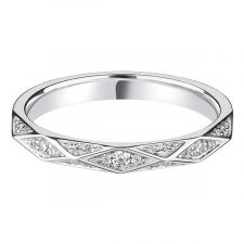 Geometric Diamond Set Decorative Ring 0.13ct